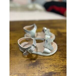 4ever 5/6 toddler girl metallic bowknot open toe sandal 0896